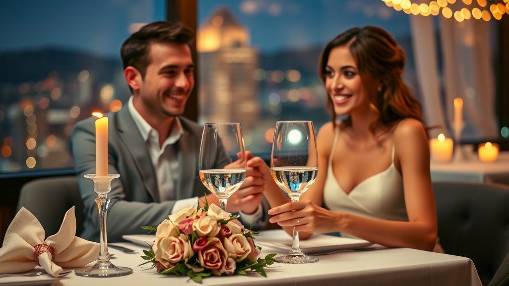 romantic dinner best restaurant in coquitlam, bc candlelit table for two
